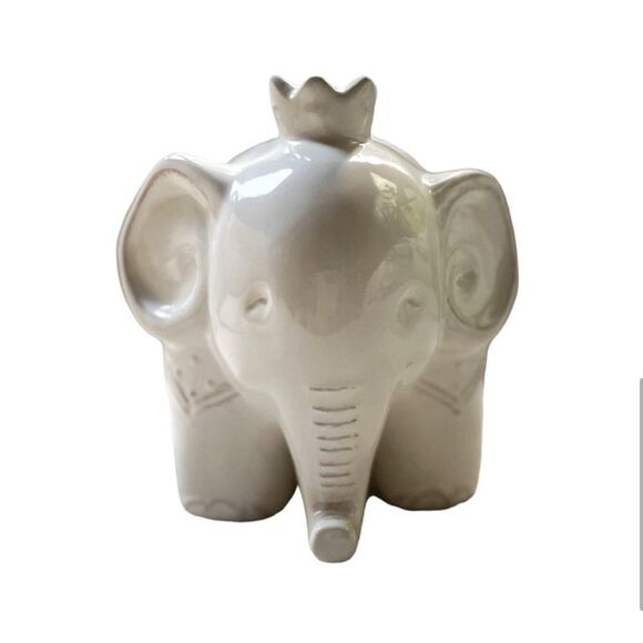 Pottery Barn Elephant Ceramic Bank / New No Box - Picture 6 of 8